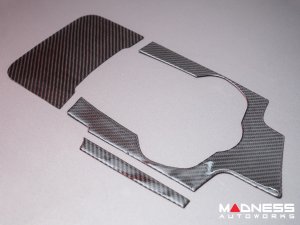 Alfa Romeo Stelvio Shift Console Cover Trim - Carbon Fiber - Flexible / Self Adhesive - Pre '20 Alfa Romeo Stelvio Shift Console Cover Trim - Carbon Fiber - Flexible / Self Adhesive - Pre '20